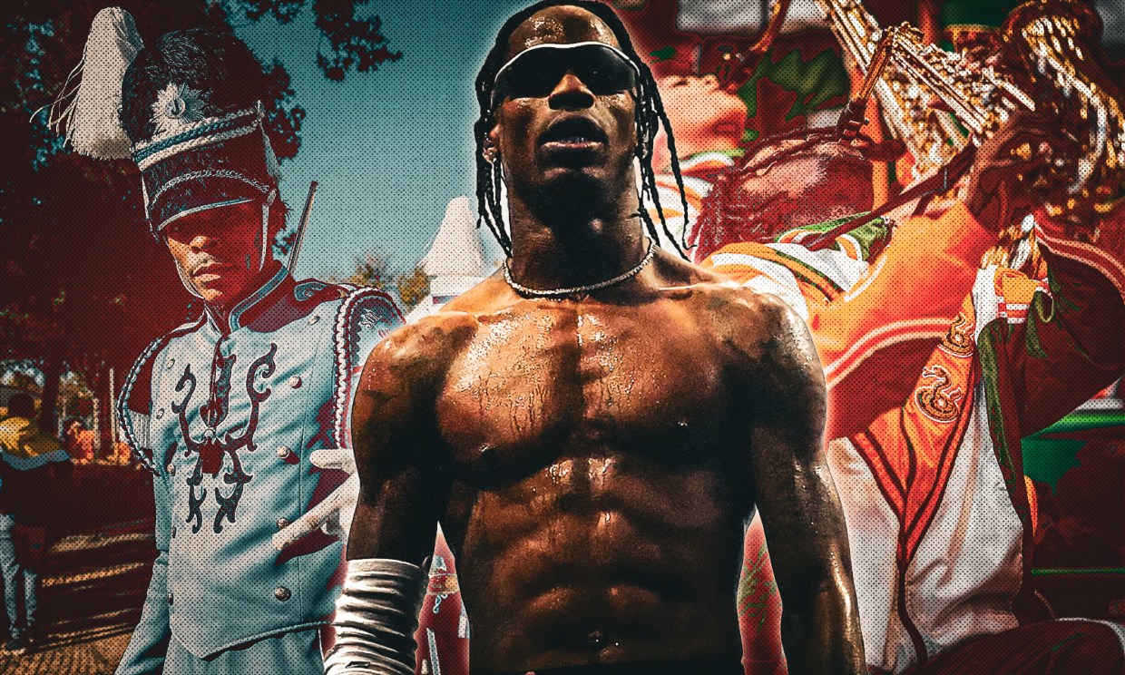 Travis Scott, HBCU bands, Coachella, FAMU, Jackson State, Marching 100, Sonic Boom of the South